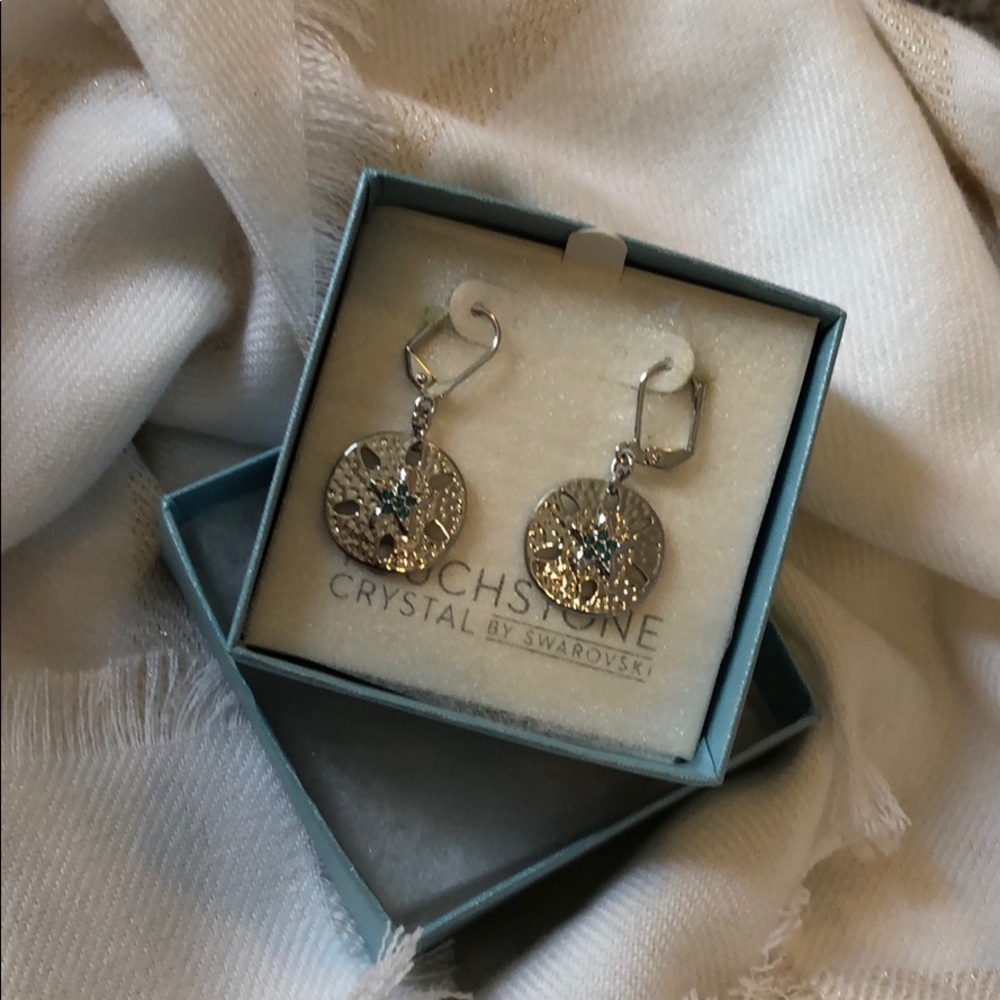 Touchstone Crystal Sand Dollar earrings